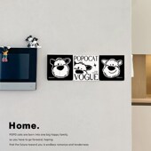 BOBO开关贴纸入户门装 饰墙贴自粘插座面板遮丑贴家用客厅开关贴画