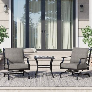 Everite艾瑞 纽波特摇摇椅阳台休闲家用全铁可拆聊天单人固定摇椅