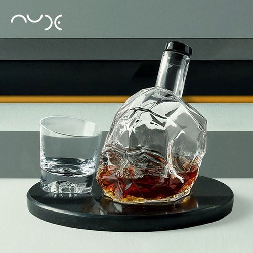 土耳其Nude水晶玻璃酒杯威士忌杯子创意骷髅头酒樽酒具醒酒分酒器