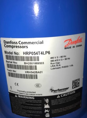 HRM060T4LP6 HRP060 HRP054T4LP6丹佛斯5匹空调冷库压缩机HRH054