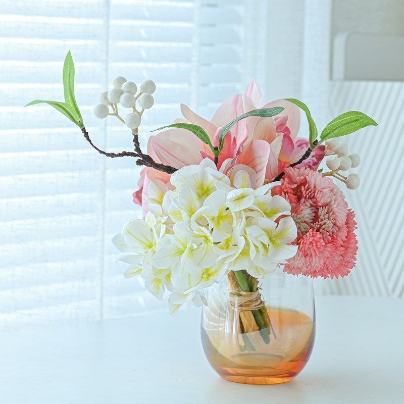 仿生花塑料装饰花卉餐桌摆花摆件仿真花假花室内牡丹花艺摆设客厅,家居饰品,餐桌花艺,淘宝优惠券,粉丝福利购,淘宝优惠卷