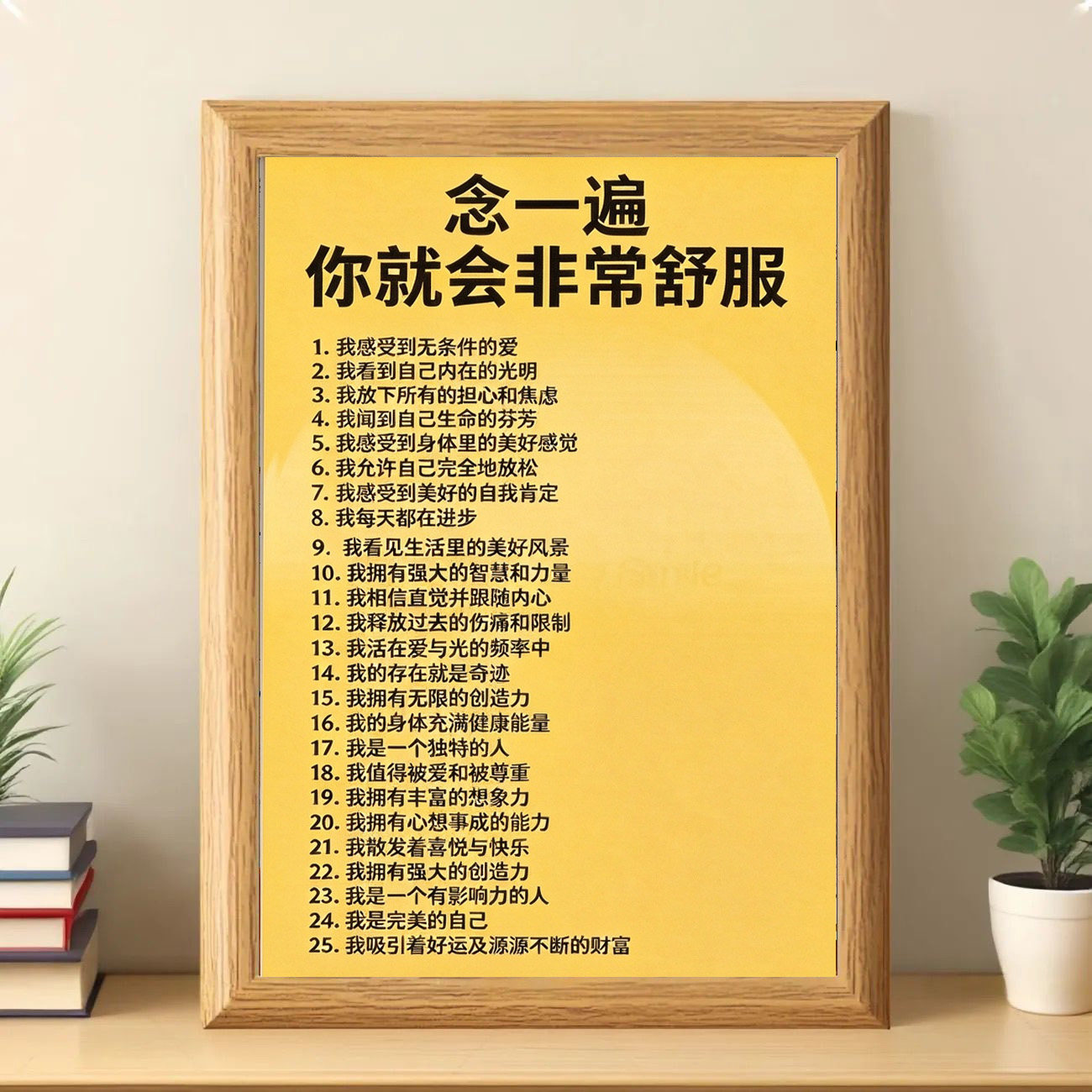 念一遍你会很舒服相框摆件