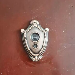 防盗门猫眼门铃一体35管径加长猫眼带门铃通用高清多功能家用门镜