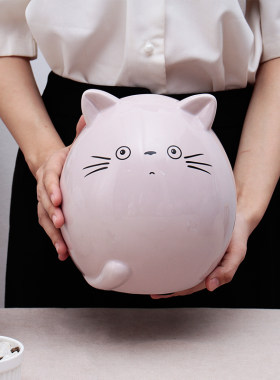 陶瓷龙猫存钱罐创意独特卡通女储钱罐可爱儿童储蓄罐只进不出可取