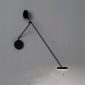 免布线自带开关壁灯酒店床头电视背景墙壁长杆旋转调节摇壁阅读灯