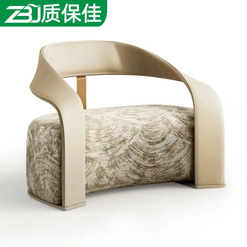 质保佳北意式中古风实木沙发椅设计师阳台客厅休闲靠背椅会客沙发