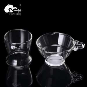 品一恒不锈钢玻璃茶漏超细过滤网器创意侧把公道杯套装功夫茶具