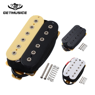 电吉他双线圈 双块拾音器 双拾音器 黑内六角螺丝 黄黑色 无框