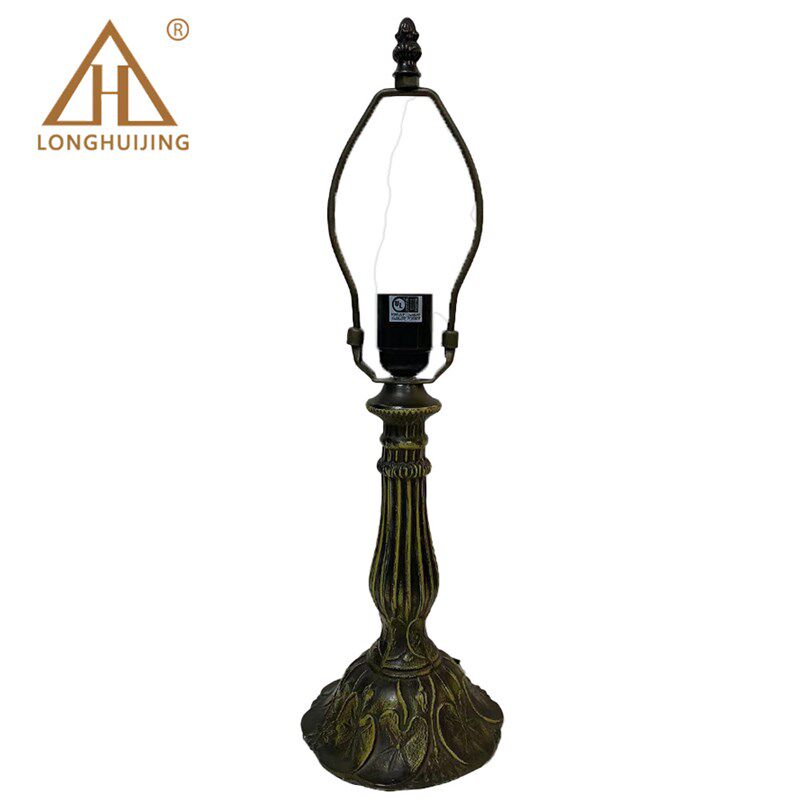 汇璟蒂凡尼灯精选欧式古典树脂底座落地灯复古锌合金底座台灯支架
