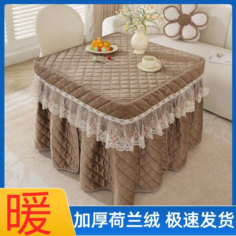 正方形烤火罩加厚加绒款桌布电取暖火炉桌罩家用电炉套正方形冬季,居家布艺,烤火罩,淘宝优惠券,粉丝福利购,淘宝优惠卷