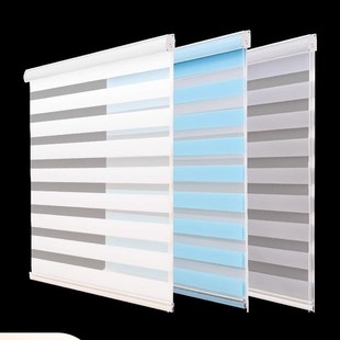 定制柔纱帘卷帘办公室百叶窗帘免打孔安装卫生间卷拉式遮光遮阳窗