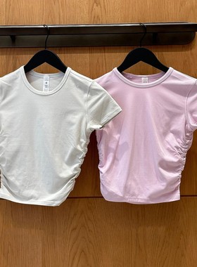 香港lululemon/露露乐蒙All It Takes螺纹短袖运动上衣修身T恤女