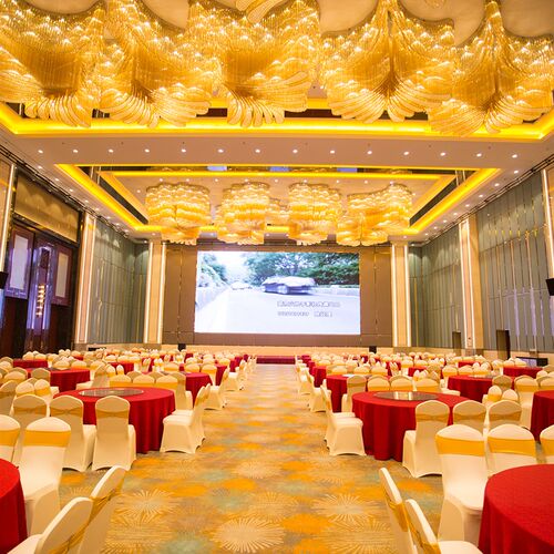 酒店大堂宴会厅水晶玻璃灯定制宾馆餐饮售楼部长方形工程场所灯具