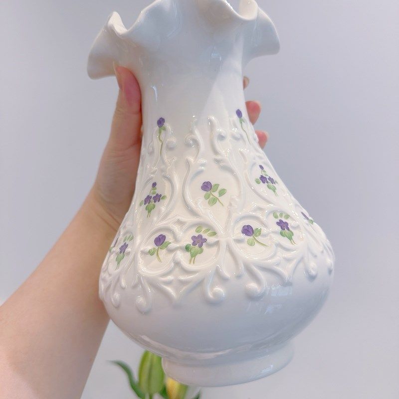 搭牙 芬顿西班牙卷边创新陶瓷瓶口工艺 手绘贴花水培鲜花花瓶,家居饰品,花瓶,淘宝优惠券,粉丝福利购,淘宝优惠卷