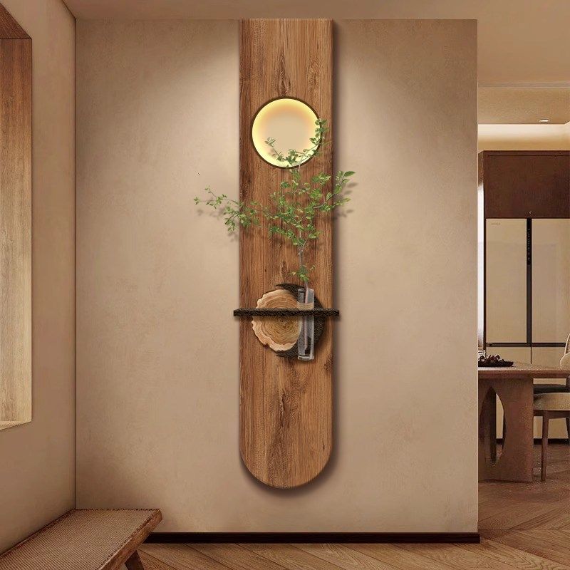 中古风玄关装饰画水培绿植墙面客厅复古挂画入户门走廊过道壁画灯,家居饰品,现代装饰画,淘宝优惠券,粉丝福利购,淘宝优惠卷