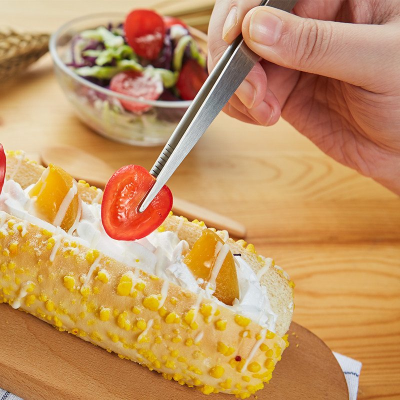 勺子不锈钢304创意凉菜甜品调羹试味汤勺镊子酒店厨师菜品尝味勺