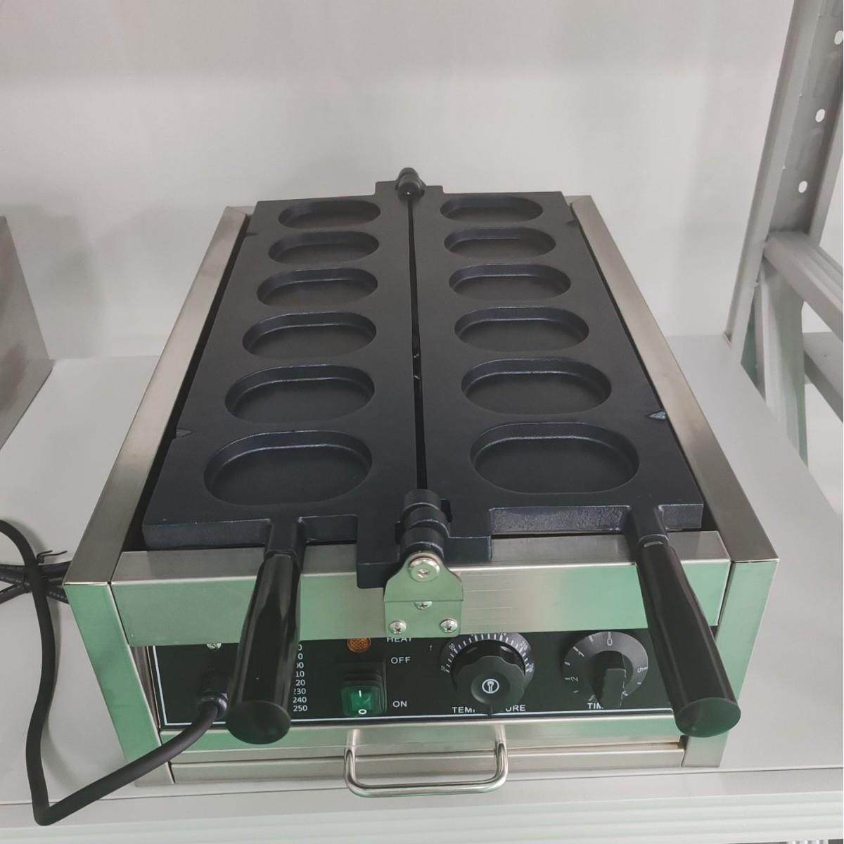 跨境商用六格鸡蛋烧机器电热6孔鸡蛋仔华夫饼机椭圆形煎荷包蛋机