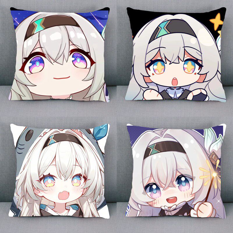 崩坏星穹铁道流萤卡通小学生午睡枕头客厅沙发装饰靠枕腰靠大抱枕