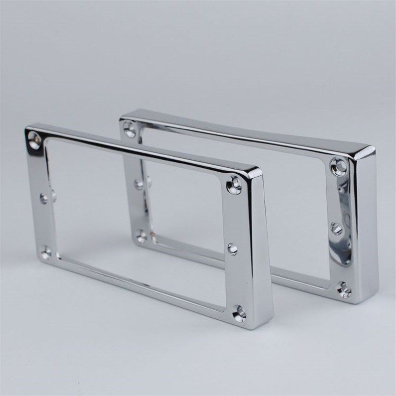 LP电吉他拾音器外框 双拾音器弧度框 金属弧度边框(套)银黑