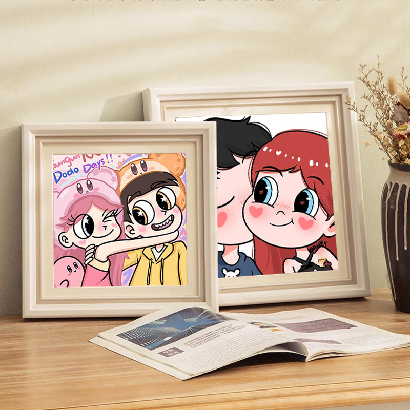 简约画框摆台6寸8寸10寸装饰挂墙装代洗照片定制任意尺寸