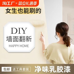 乳胶漆室内自刷墙面修复内墙水泥环保白色油漆修补涂料净味水性