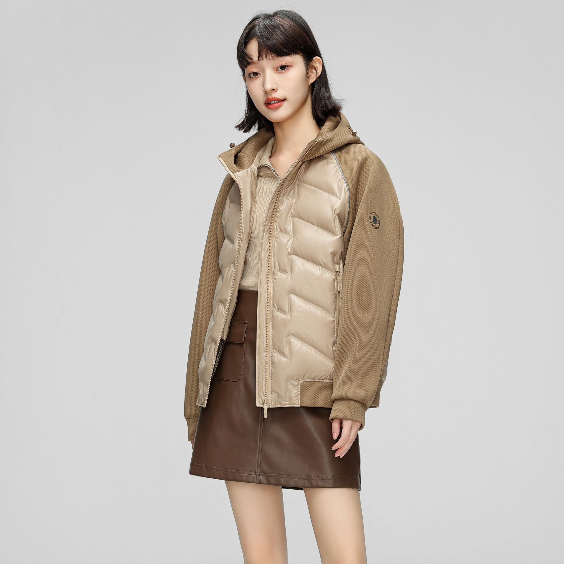 【甜甜粉丝专享】秋羽绒轻薄95绒短款拼接外套舒适简约插肩袖6605,女装/女士精品,羽绒服,淘宝优惠券,粉丝福利购,淘宝优惠卷