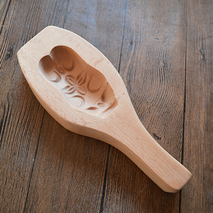 公仔饼印立体猪仔饼猪笼加深创意月饼糕点乳猪面食品动物木质模具