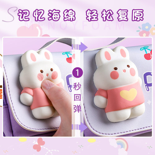 猫爪解压笔袋初中小学生可爱铅笔盒女孩双层帆布减压文具袋大容量