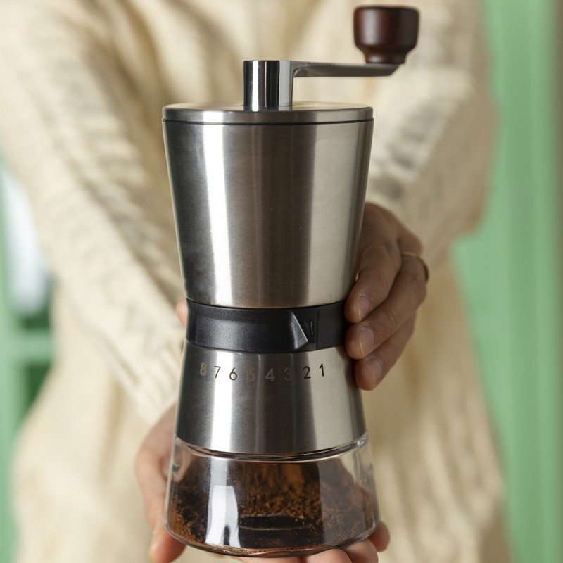 zigo手摇咖啡磨豆机手冲咖啡机研磨机便携式手动研磨器磨粉机水洗