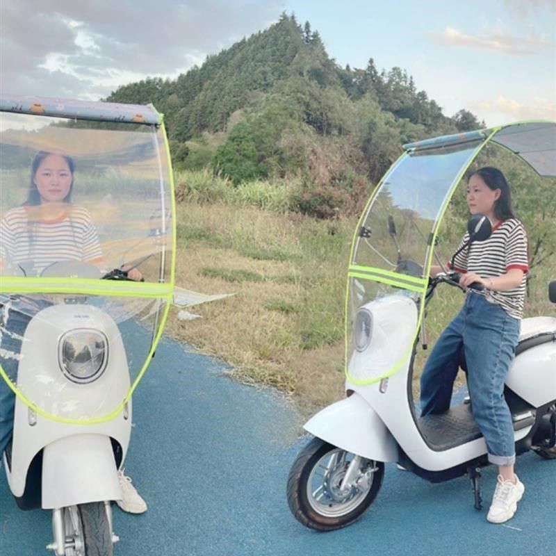 电动车通用遮阳雨棚新款电动车蓬子伸缩折叠防雨可不开窗挡风板