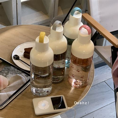 樱桃冷泡杯~出口货tritan料随行水杯 咖啡泡茶大容量可爱便携水壶