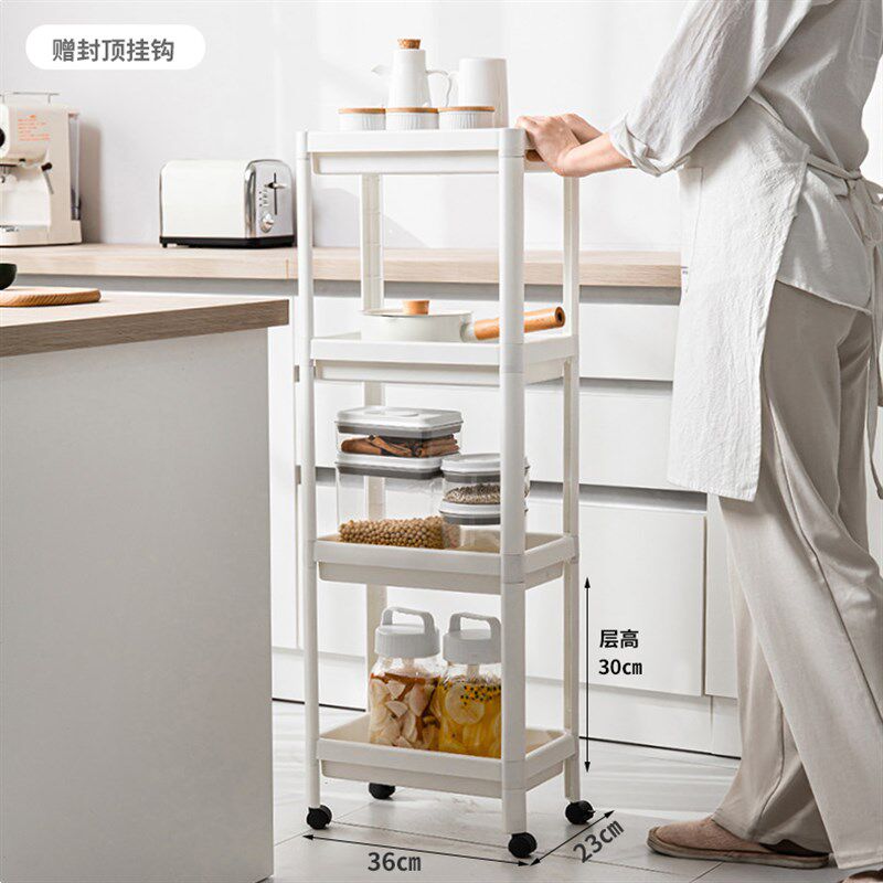 17/18cm浴室夹缝收纳柜厨房冰箱边阳台洗衣液卫生间窄缝隙置物架