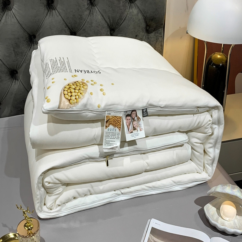 拉链款二合一子母被大豆纤维被子被芯冬被加厚保暖春秋被四季通用