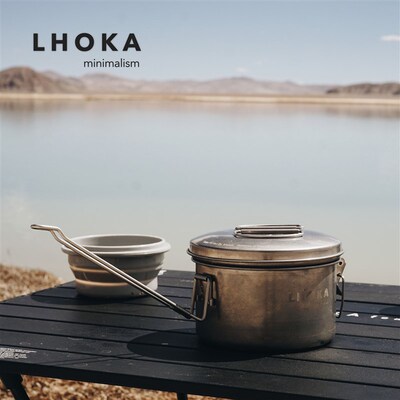 LHOKA便携复古饭盒户外露营做旧质感套锅锅具野餐旅行不锈钢煮饭