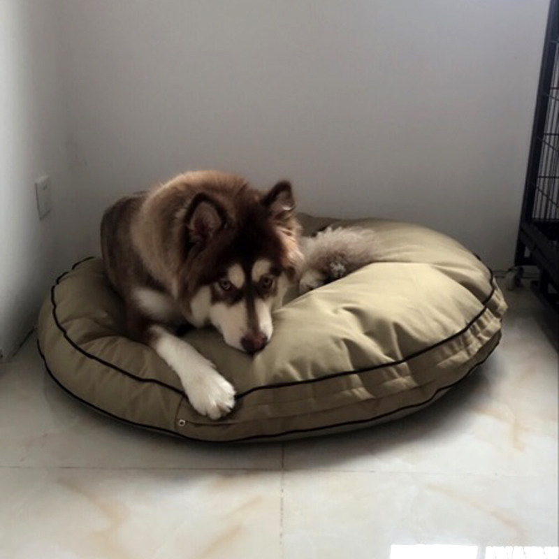 圆形狗垫子防水耐咬可拆洗加厚牛津布狗窝中大型犬冬季保暖宠物垫