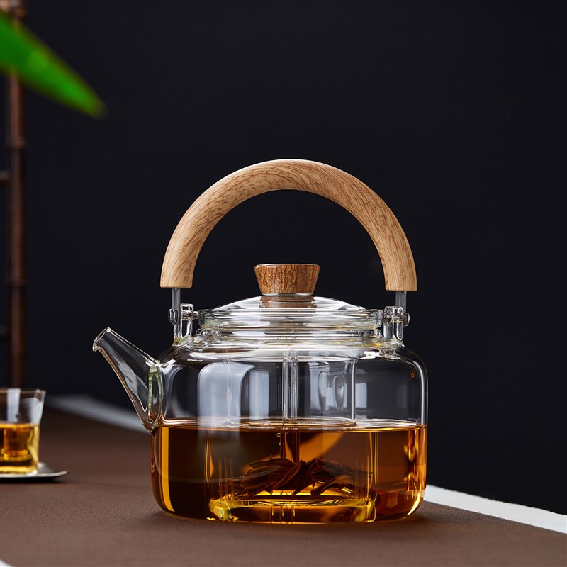 新羽蒸煮两用玻璃煮茶壶电陶炉煮茶器大容量烧水泡茶壶茶具套装