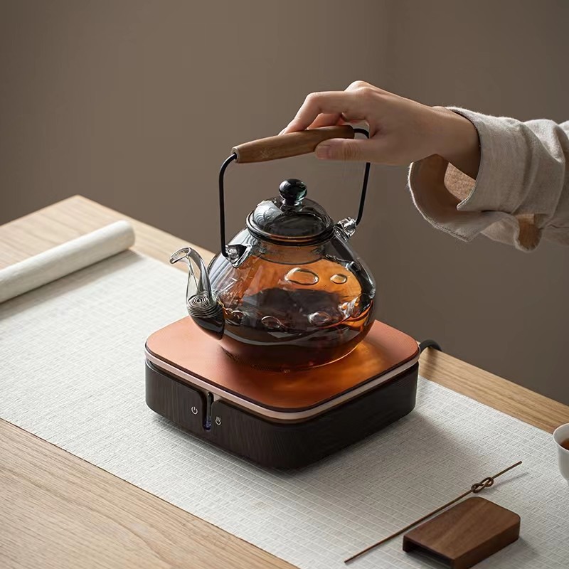 电陶炉煮茶壶玻璃耐热茶高温过滤壶嘴单壶热具套组装克加耐提梁壶