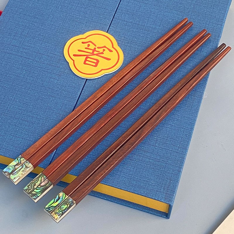 酸枝木筷子家用餐具套装防滑红木高档天然实木木质耐高温家庭饭店