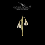 Michael Michaud雪花莲双花别针胸针复古胸花女设计感情人节礼物