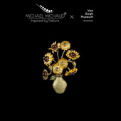 Michael Michaud梵高向日葵太阳花复古胸针轻奢设计感新年礼物