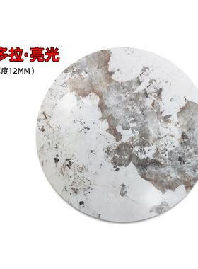 80CM黑色岩板转盘家用餐桌圆形70大白色餐厅圆桌方桌饭台旋转面板