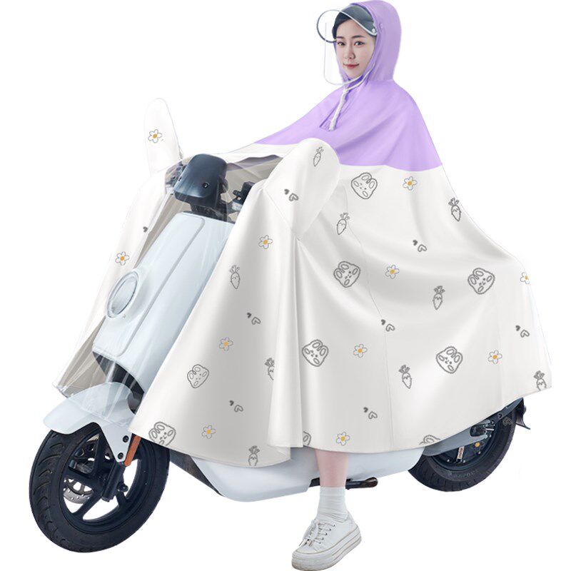 雨衣女电动车长款全身防暴雨加厚加大自双车专电行人用瓶车雨披