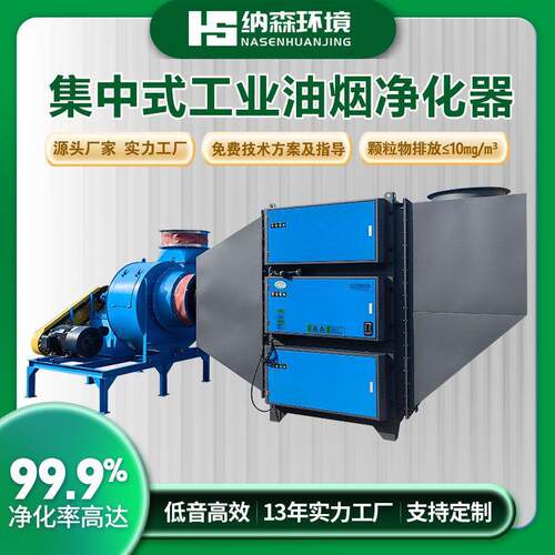 集中式工业油烟净化器 塑料造粒热处理线冷镦机 压铸机等油烟净化