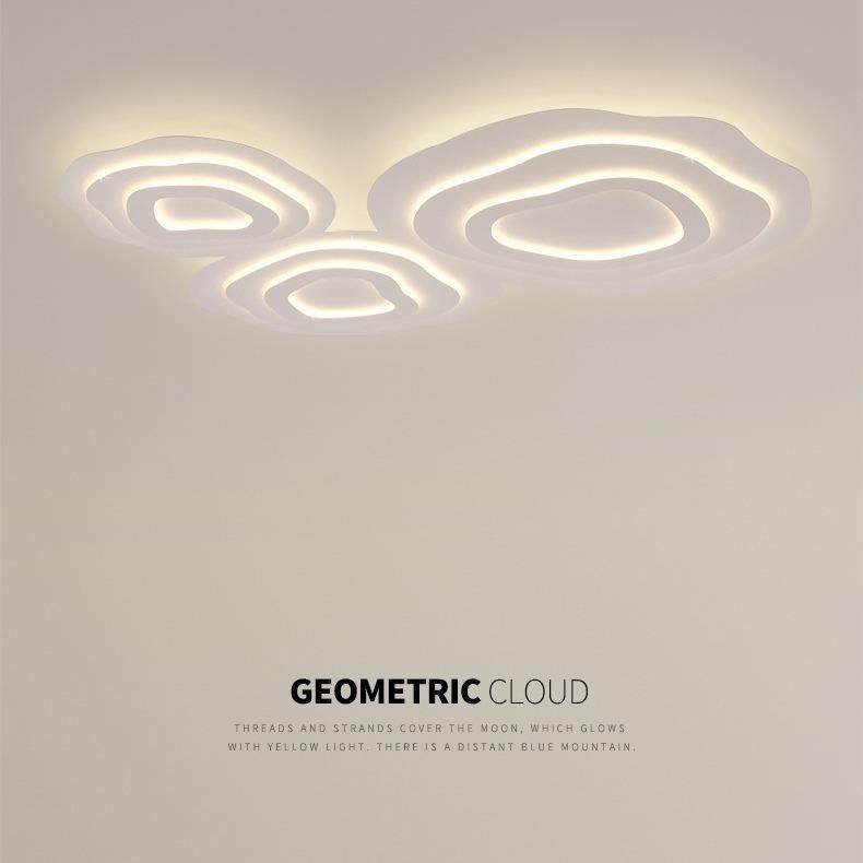 简约现代书房卧室云朵led吸顶灯年轮客厅灯北欧灯具云梯主卧灯饰