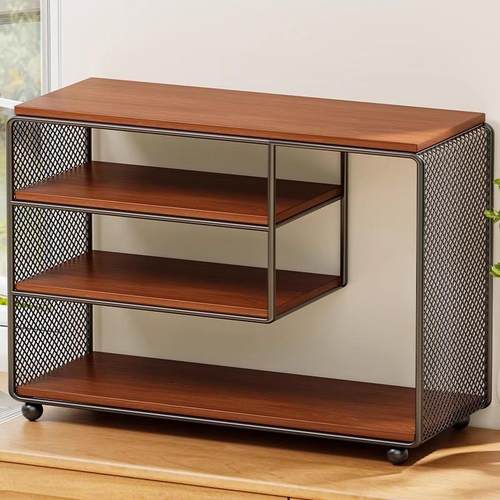 桌面置物架办公室桌上多层文件收纳书架家用客厅杂志装饰储物展柜