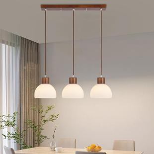 新中式 餐厅吊灯北欧创意原木餐桌吧台灯过道走廊灯卧室床头小吊灯