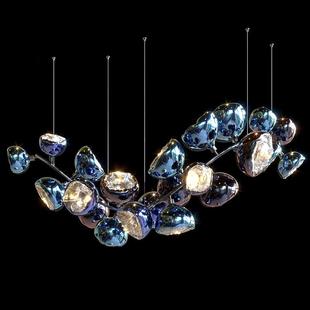 新款 楼旋转楼梯公寓前台灯具 创意酒吧吧台设计师长吊灯别墅复式