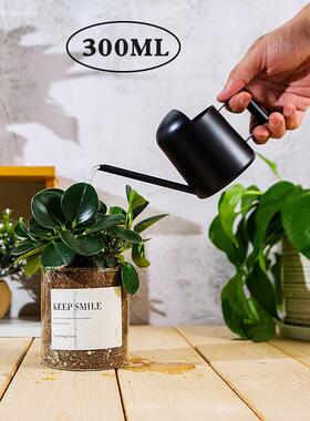 黑色不锈钢儿童园艺小型洒水壶多肉植物浇水壶家用迷你浇花喷壶