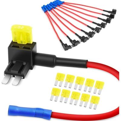 10PCS MicroTAP12V汽车微型取电器 ATR插片保险丝适配器20A保险丝