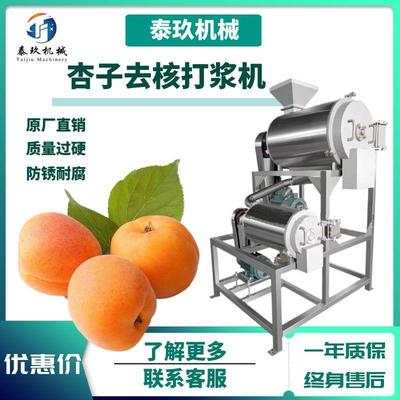 商用杏子去核打浆机大型黄杏取浆机器出浆率高八达杏去皮打浆设备